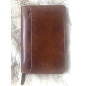 Filofax Personal Size, brown leather agenda